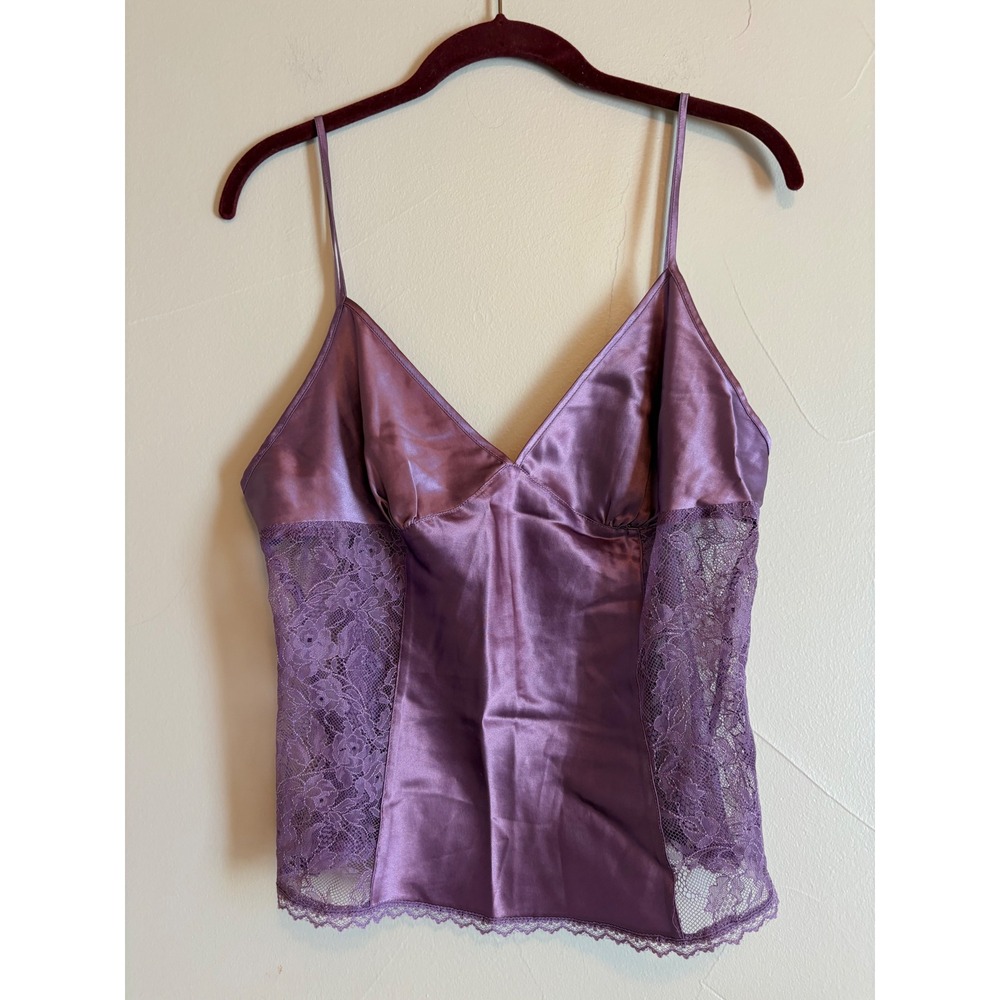 Vintage Victoria's Secret Silk Collection Lavender Lace Cami Short Set L NWOT - Picture 4 of 14